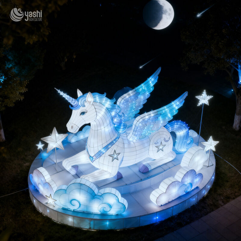 Unicorn LED Sculpture Lantern for Valentine's Day - Animal Theme Lantern for Year of the Horse Chinese New Year