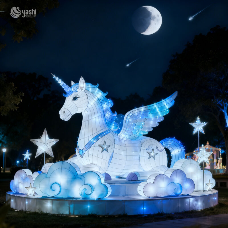Unicorn LED Sculpture Lantern for Valentine's Day - Animal Theme Lantern for Year of the Horse Chinese New Year