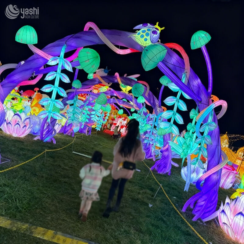 Large Outdoor Event Tunnel Lantern - Decorative Archway for Zoo and Park Entrances