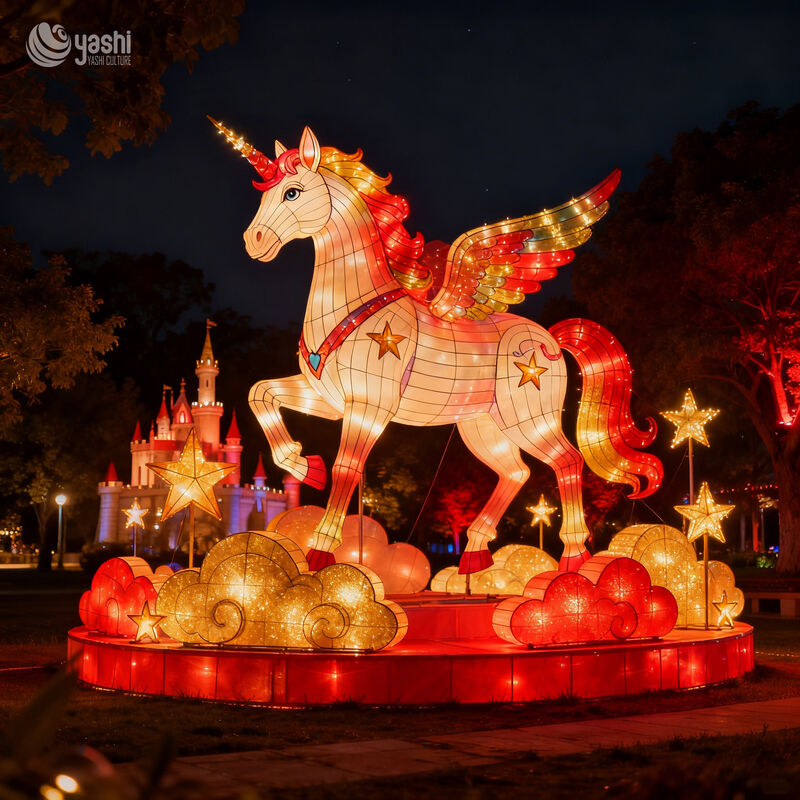 Chinese Traditional Spring Festival Lanterns, Horse Year Theme Lanterns for Park and Zoo