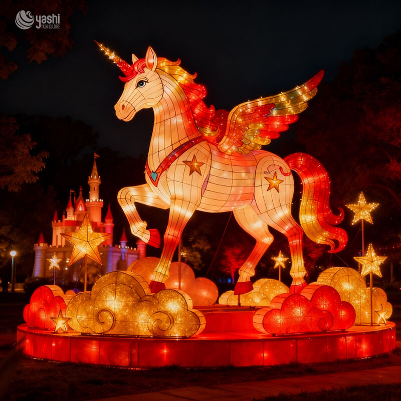 Chinese Traditional Spring Festival Lanterns, Horse Year Theme Lanterns for Park and Zoo