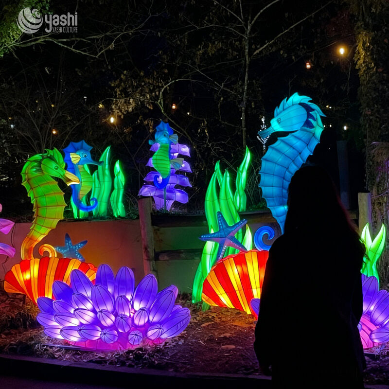 Colorful Ocean Seahorse LED Lantern - Theme Park New Year Lantern Festival Decoration