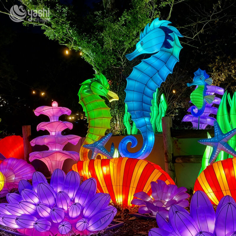 Colorful Ocean Seahorse LED Lantern - Theme Park New Year Lantern Festival Decoration