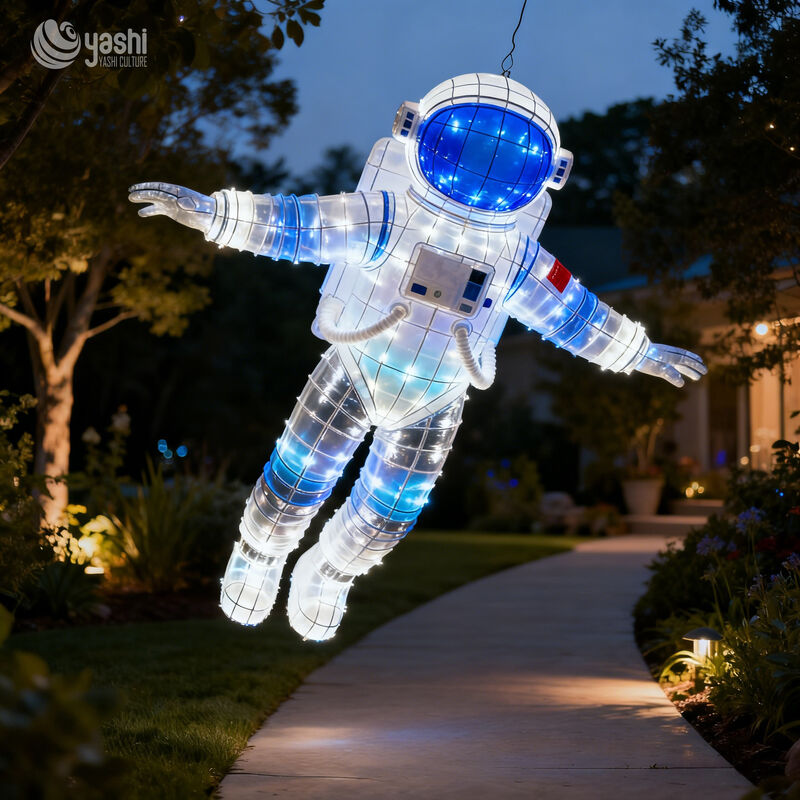 Custom Giant Astronaut LED Lantern Sculpture, Space‑Themed Astronaut Figure Light for Science Park & Theme Light Festival