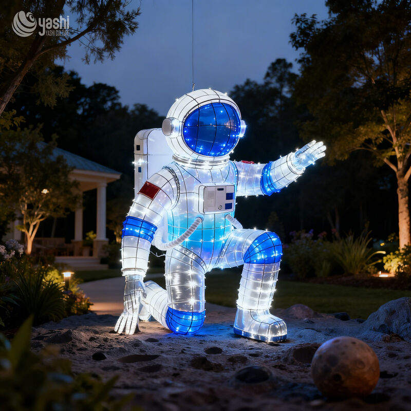 Custom Giant Astronaut LED Lantern Sculpture, Space‑Themed Astronaut Figure Light for Science Park & Theme Light Festival