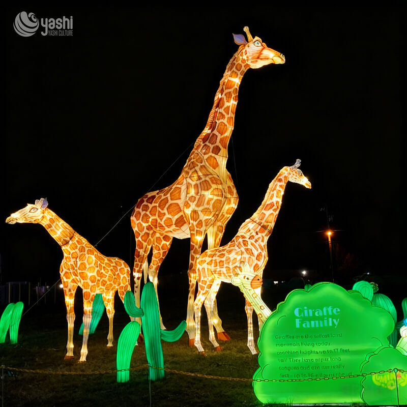 Custom Realistic Rhinoceros LED Lantern, Wild Animal Light Sculpture for Zoo & Theme Park Light Show