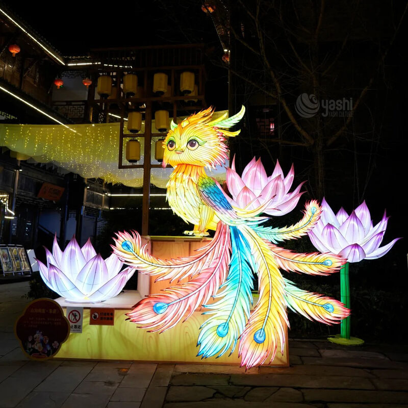 Chinese Traditional Phoenix Festival Light Sculpture - Large Decorative Lantern for Events
