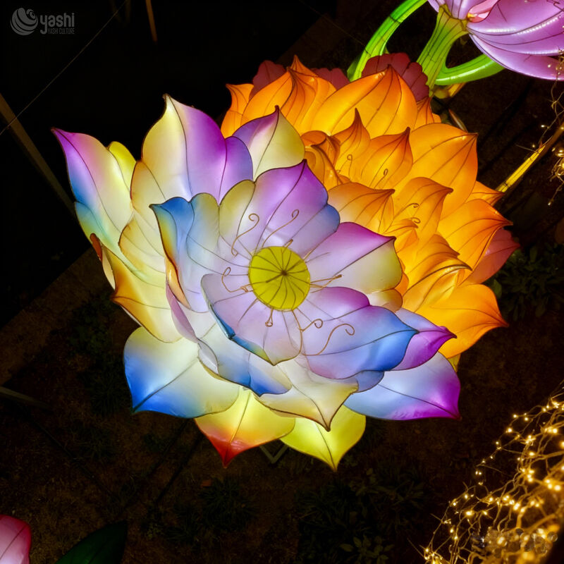 Waterproof Lotus LED Lanterns for Outdoor Festival - Zoo/Botanical Garden Decor