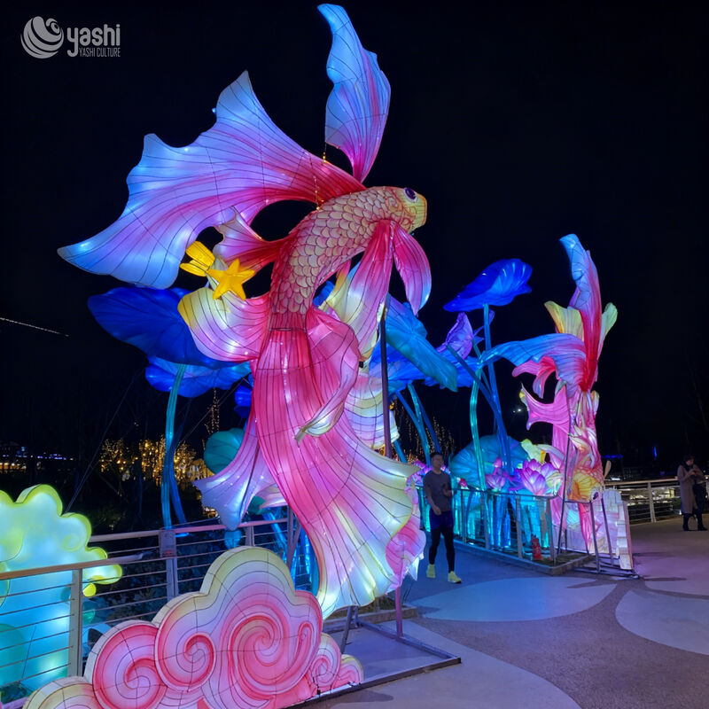 LED Illuminated Fish Decor Waterproof Party Lighting for Garden & Zoo Events