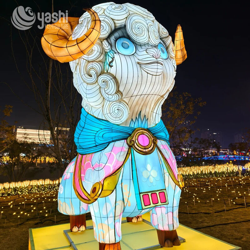 Custom Cartoon Zodiac Monkey LED Lantern, Traditional Robed Monkey Light Sculpture for Chinese New Year Lantern Festival