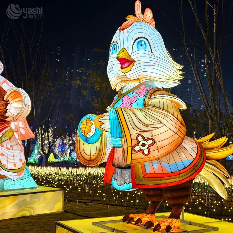Outdoor Chinese New Year Decorations: 12 Zodiac Animal Theme Lanterns