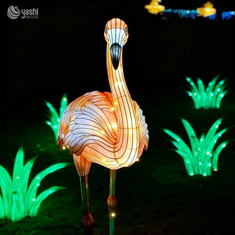 Custom Safari Wild Animal LED Lantern Set, Zoo Theme Large Animal Light Sculptures for Park Light Festival