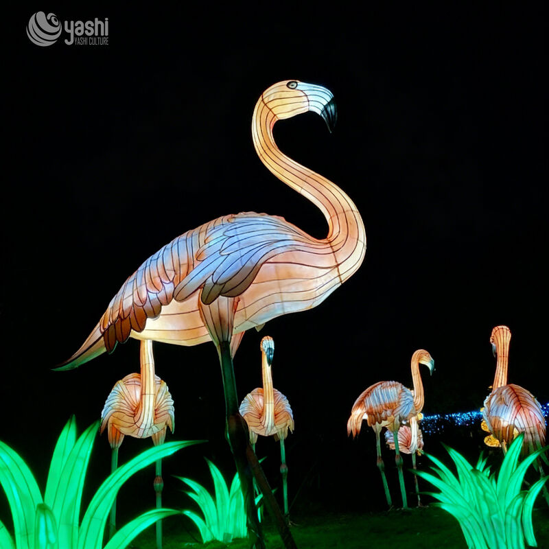 Custom Safari Wild Animal LED Lantern Set, Zoo Theme Large Animal Light Sculptures for Park Light Festival