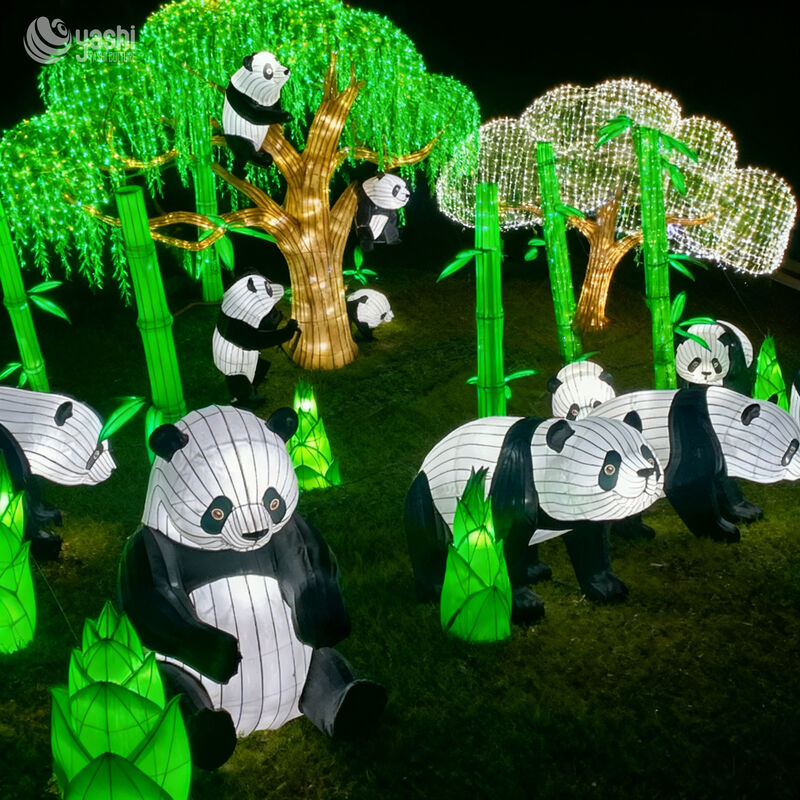 Custom Safari Wild Animal LED Lantern Set, Zoo Theme Large Animal Light Sculptures for Park Light Festival