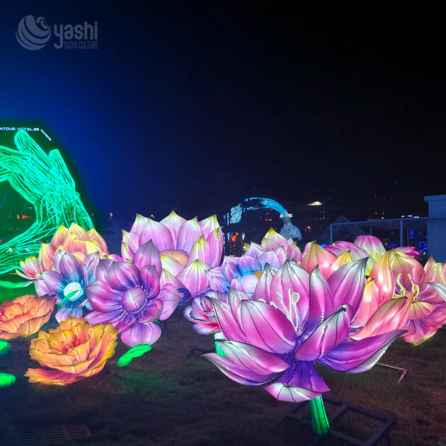 Patung Lentera Pohon Harapan Raksasa Kustom LED, Lentera Pohon Bercahaya Ajaib Besar untuk Festival Cahaya Taman