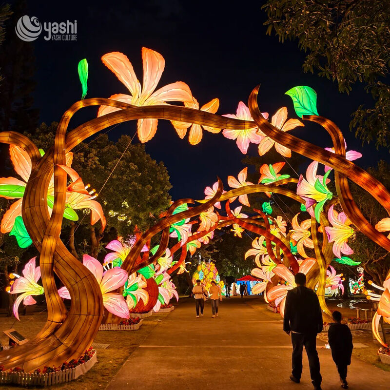 Zigong OEM Floral Lanterns Manufacturer - Custom Peony Design for Plaza/Commercial Decoration