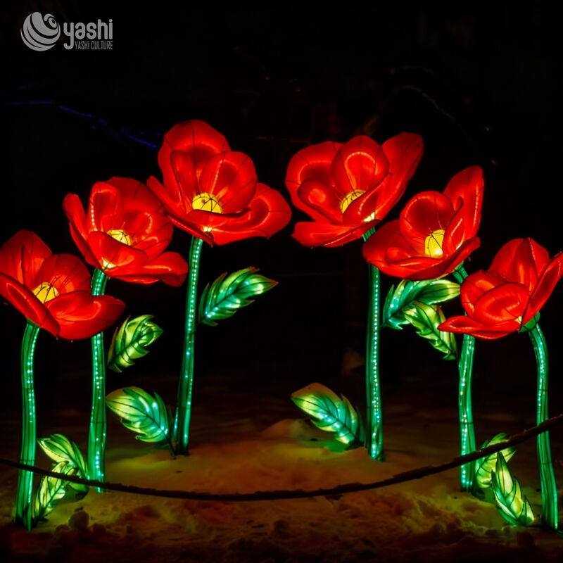 Chinese Traditional Festival Floral Lanterns for Park, Garden, Neighborhood & Mall Lighting Decor