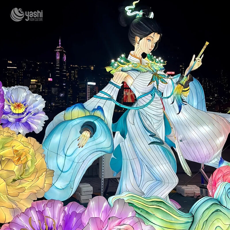 Custom Nezha & Chinese Dragon Character LED Lantern Set, Mythological Figure Light Sculpture for Traditional Cultural Light Festival