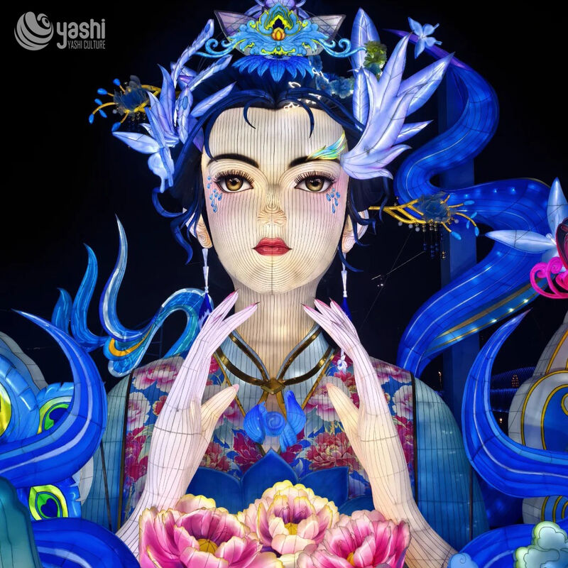 Custom Nezha & Chinese Dragon Character LED Lantern Set, Mythological Figure Light Sculpture for Traditional Cultural Light Festival