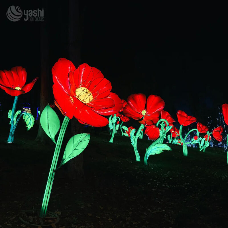 Custom Giant Purple‑Pink Peony Lantern, Large LED Floral Light Sculpture for Festival Landmark Display