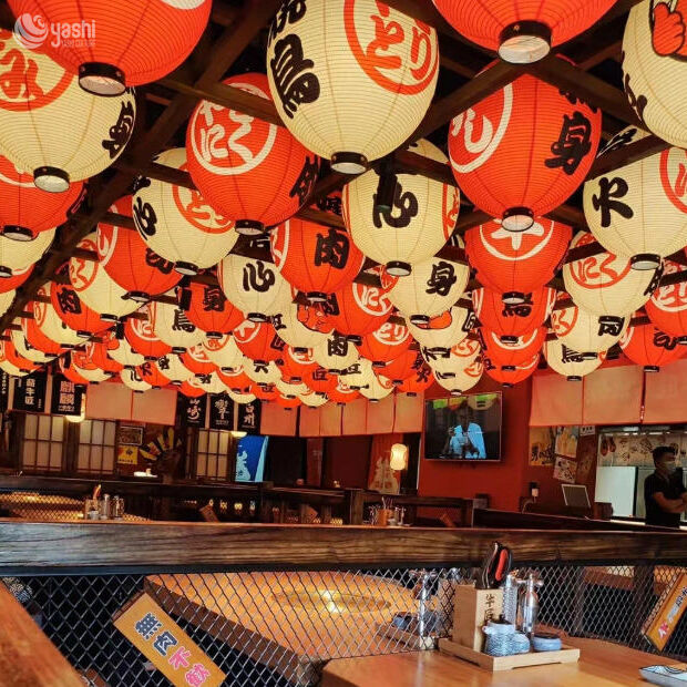 Custom Japanese Outdoor Waterproof PVC Lantern for Sushi Restaurant Bar Decoration