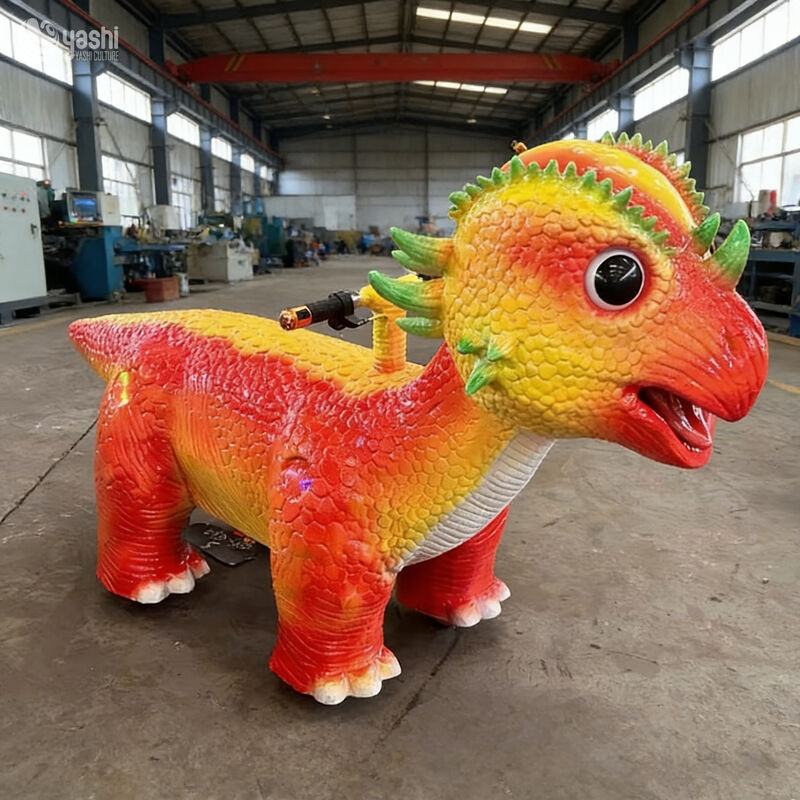 Customizable Electric Ride-On Dinosaur Car for Carnival & Theme Parks Interactive Game Facility, Colors Customizable