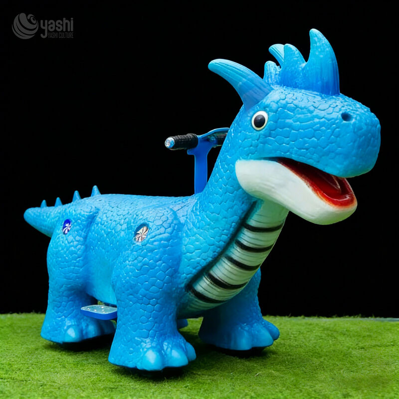 Customizable Electric Ride-On Dinosaur Car for Carnival & Theme Parks Interactive Game Facility, Colors Customizable