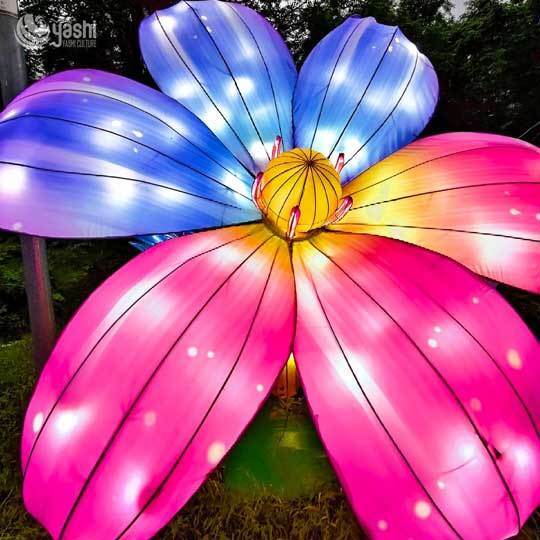 Custom Butterfly & Colorful Lotus Lantern Set, Large LED Floral‑Butterfly Light Sculpture for Night Festival