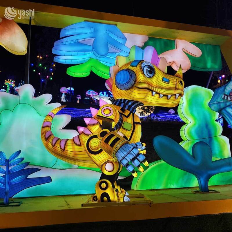 Custom Cartoon Dinosaur & Zodiac Animal LED Lantern, Kids‑Friendly Festive Light Sculpture for Theme Park Lantern Festival