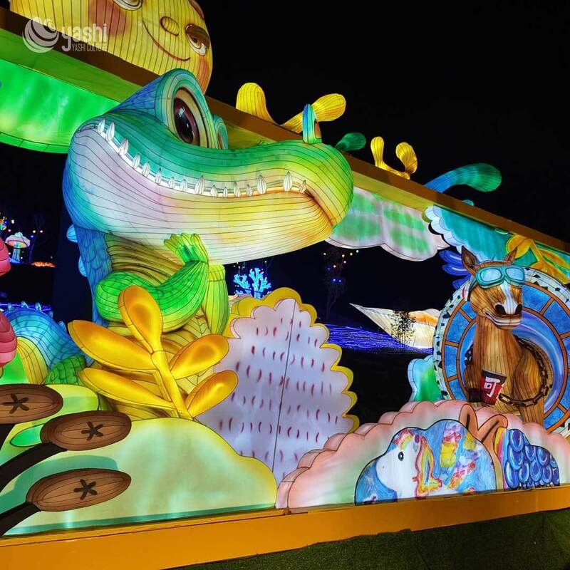 Custom Cartoon Dinosaur & Zodiac Animal LED Lantern, Kids‑Friendly Festive Light Sculpture for Theme Park Lantern Festival