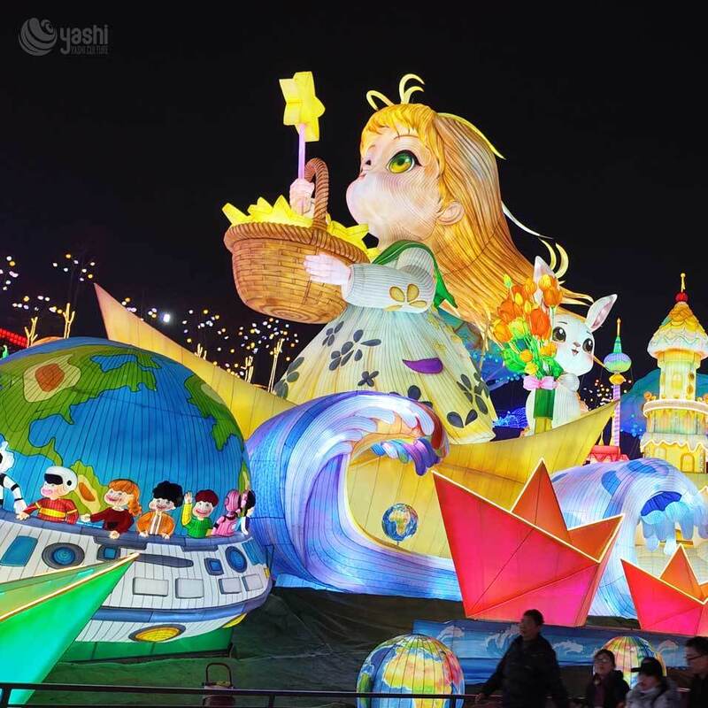 Custom Cartoon Dinosaur & Zodiac Animal LED Lantern, Kids‑Friendly Festive Light Sculpture for Theme Park Lantern Festival