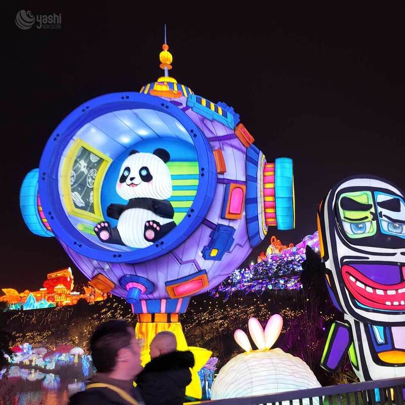 Custom Cartoon Ancient‑Style Girl Character Lantern, Large LED Figure Light Sculpture for Theme Festival