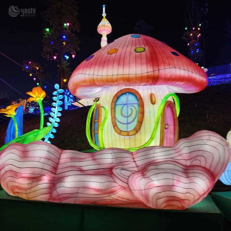 Custom Cartoon Ancient‑Style Girl Character Lantern, Large LED Figure Light Sculpture for Theme Festival