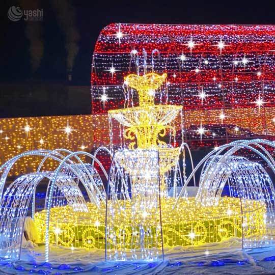 Outdoor Waterproof 3D LED Palace Arch Light - Customizable Large Scale Festival Decoration for Theme Parks & Events