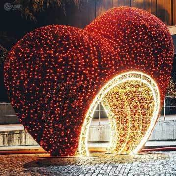 Outdoor Waterproof 3D LED Palace Arch Light - Customizable Large Scale Festival Decoration for Theme Parks & Events