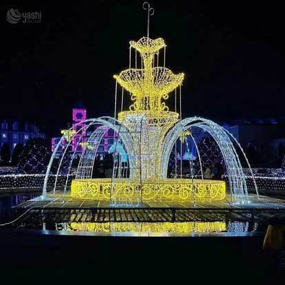 Outdoor Waterproof 3D LED Palace Arch Light - Customizable Large Scale Festival Decoration for Theme Parks & Events