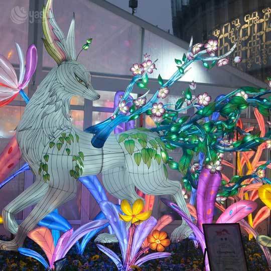 Custom Large Mythical Reindeer Lantern - Outdoor Light Festival & Christmas Decor Lighting