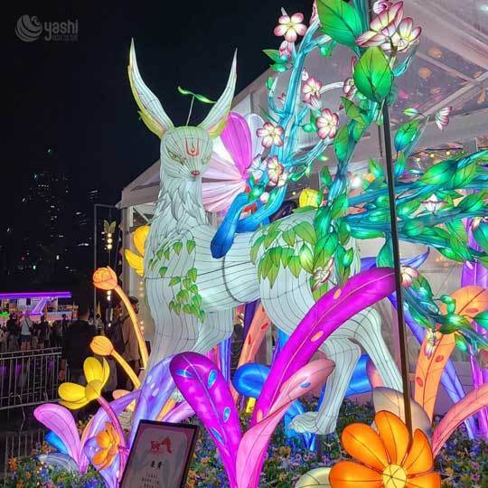 Custom Large Mythical Reindeer Lantern - Outdoor Light Festival & Christmas Decor Lighting