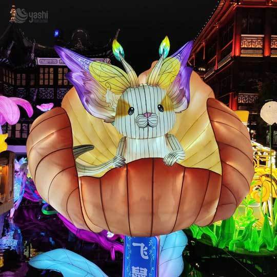 Custom Chinese Mythical Beast Zouyu LED Lantern, Large Oriental Legend Creature Light Sculpture for Cultural Night Lantern Show