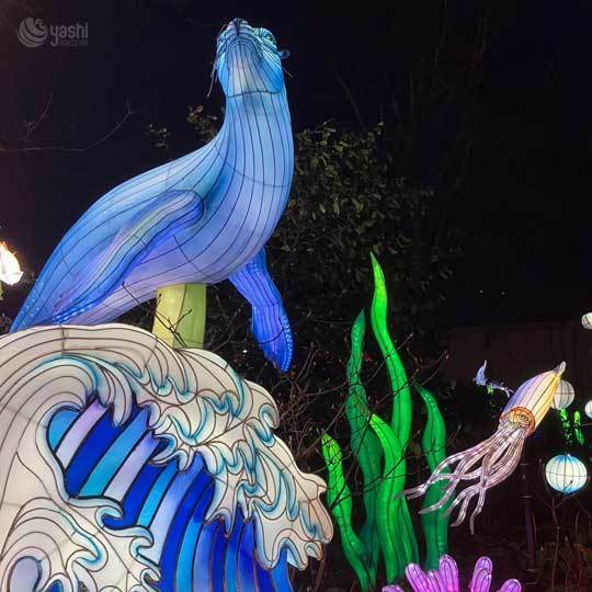 Custom Tropical Fish LED Lantern Set, Under‑Sea Marine Animal Light Sculpture for Aquatic Theme Lantern Festival