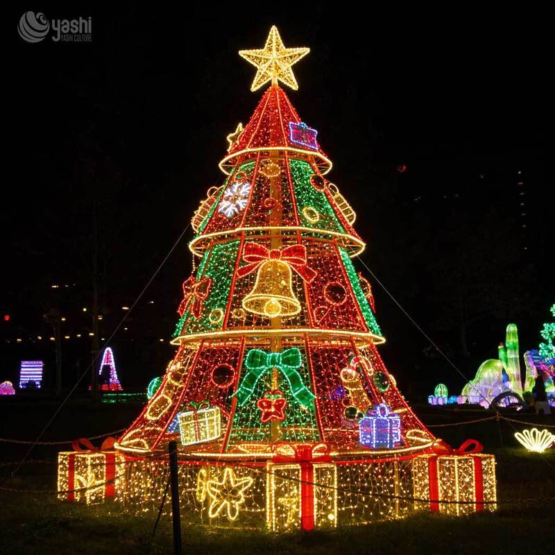 Custom Large 3D LED Christmas Tree Lights for Outdoor Holiday Park Decoration