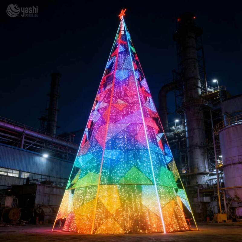 Custom Large 3D LED Christmas Tree Lights for Outdoor Holiday Park Decoration