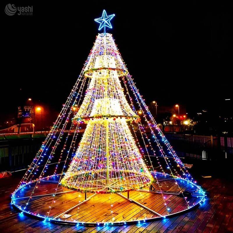 Custom Large 3D LED Christmas Tree Lights for Outdoor Holiday Park Decoration