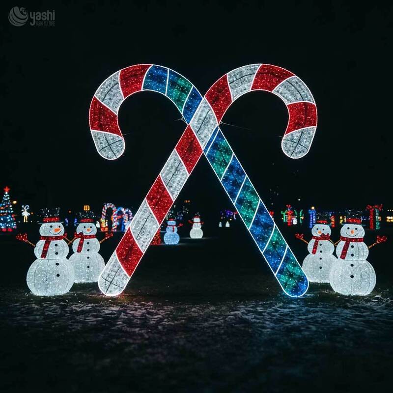 Outdoor Custom Christmas Tree Sculpture LED Light Display for Holiday Events & Party Decoration