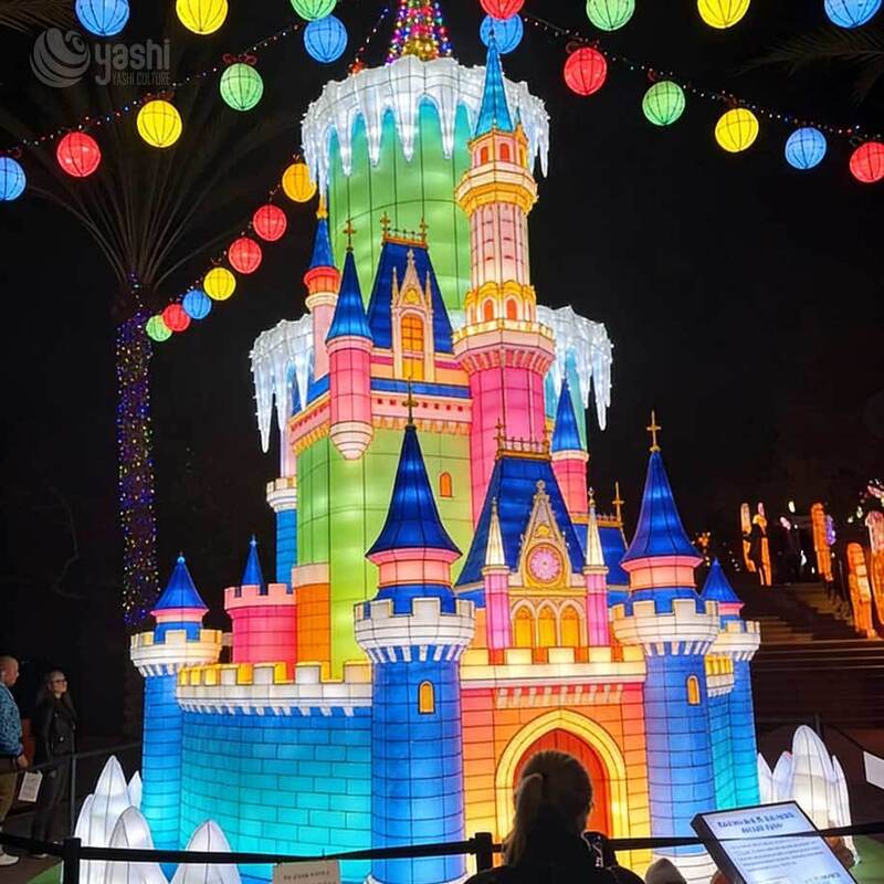 Custom Waterproof Christmas Cake & Santa LED Lantern Festival Light for Amusement Park & Holiday Event