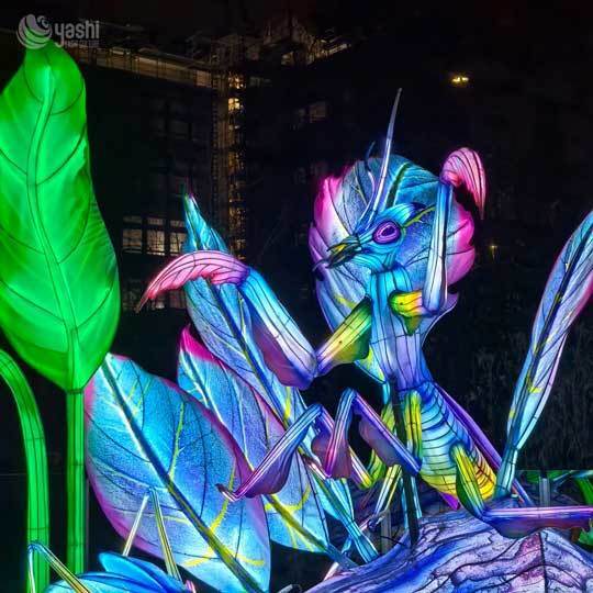 Custom Peacock LED Lantern Sculpture, Large Fanned‑Tail Peacock Light Display for Outdoor Garden Lantern Festival