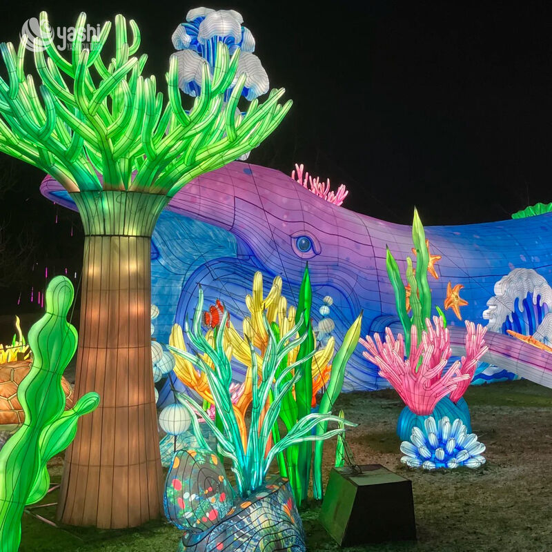 Custom Under‑Sea World Lantern Tunnel Arch, Large LED Marine Theme Light Sculpture for Festival Attraction
