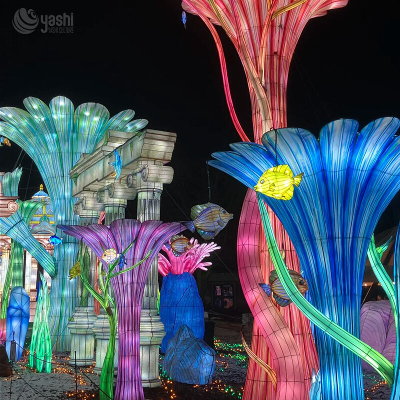 Custom Under‑Sea World Lantern Tunnel Arch, Large LED Marine Theme Light Sculpture for Festival Attraction