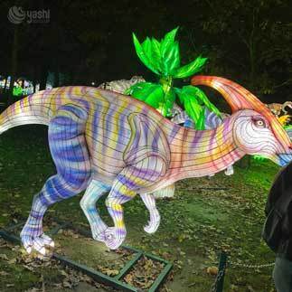 Outdoor Waterproof Spinosaurus Dinosaur Lantern Realistic Lighting for Zoo & Night Tour Attractions