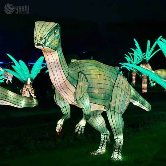Benutzerdefinierte riesige kommerzielle Spinosaurus Dinosaurier LED-Laterne, Outdoor prähistorische Themenpark-Lichtinstallation